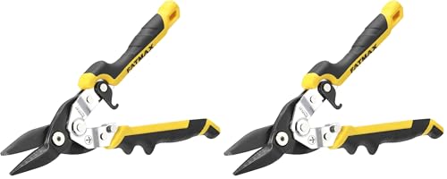 STANLEY FMHT73756-0 Cisailles Coupes Tôle Coupe droite FatMax Pro - ERGO, Gris (Lot de 2)