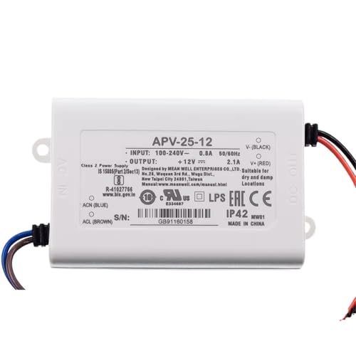 Pilote LED APV-25-15 alimentation à tension constante 15V 25W pour ruban et éclairage intérieur
