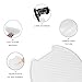TANGSEN 4Pcs Universal 3D Carbon Fiber Texture Automotive Door Cup Handle Recess Paint Protector Cover Scratch Non-Marking White Translucent Silicone Personalize Pad Sticker (L)
