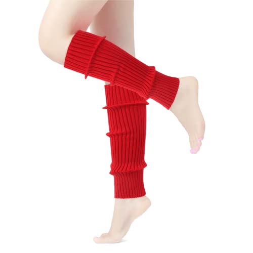 Image of ONUPGO Leg Warmers for Women 80s Party Accessories 80s Neon Knit Ribbed Leg Warmers Girls Junior Winter Leg Warmers Socks
