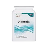 Ved Organic Acerola Cherry, Acerola Cherry Spray Dried Juice Powder 850 mg, 90 Vegan Capsule (45 Days Supply)