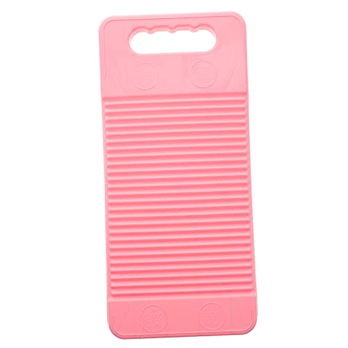Beaupretty 洗濯板 洗濯用品 ミニポータブルウォッシャー 手洗い洗濯ツール 手洗い衣類ツール 洗濯道具手 たわし洗い板 小さなちりとり 小型洗濯機 洗面所用品 洋服台の掃除 洗濯たわし ピンク