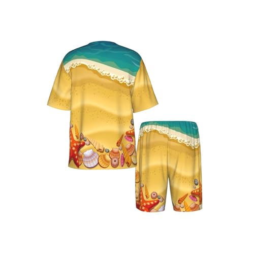Pyjama short à manches courtes pour hommes vêtement de nuit léger - 5