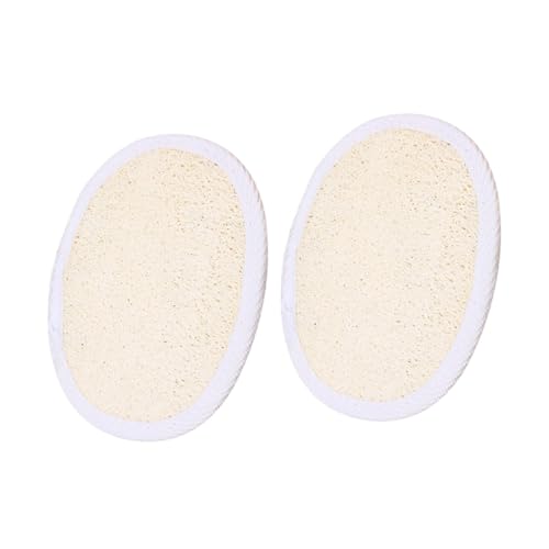 LOLIPPYY 2個 へちまボディスポンジ 優しい角質ケア 血行促進 キッズ対応の洗浄パッド 家族向けバス用品 便利な紐付きで乾燥収納簡単