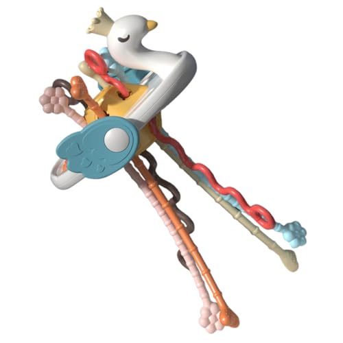 Toyvian 耐摩耗性プルストリングおもちゃ ちゃん向けインタラクティブ感覚遊具 素材で握る力と聴覚を刺激 新生児の色彩認識と知育促進用