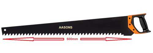 Image of AASONS Carbide Tipped Teeth AAC /Concrete /Siporex Hand Saw for Cutting Bricks, Aerated Concrete Blocks, Cement Cutter Blade with PVC Handle (24 inch-600mm)