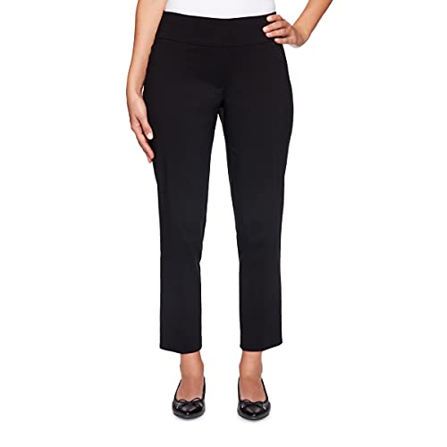 Ruby Rd. Womens Womens Mid-Rise Pull-on Straight Solar Millennium Tech Ankle Pant