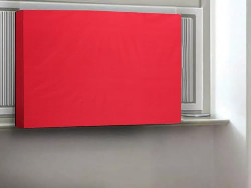 Image of Stylista Window ac Cover Suitable for O-General 1.5 Ton AXGB18CHAA-B, Red Color Elastic fit Cover for Front and Rear of Window Ac