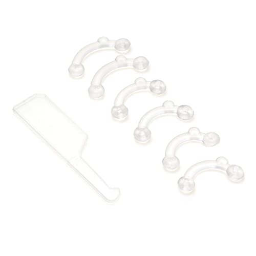 VANANA Levantador de nariz de silicona de 3 tamaños, moldeador de nariz invisible, clip de nariz sin dolor, kit de belleza (blanco, 3 pares)