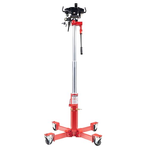 Image of SUNEX Tools 1,000 lb. Air and Hydraulic Telescopic Transmission Jack with Adjustable Saddle Arms, 35.5 in. to 73.5 in. Lift Range, Model 7796