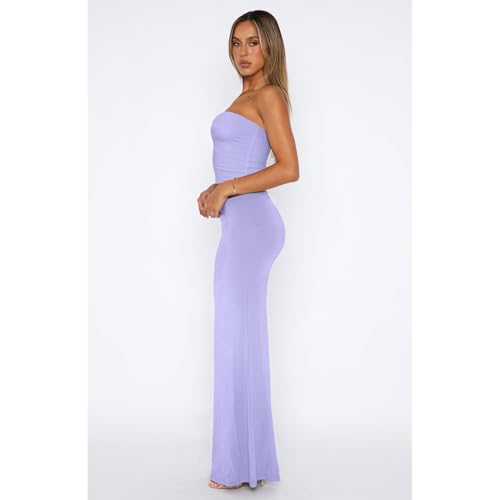 Image of Goafuliy 2 Piece Skirt Sets for Women Summer, Floral Sleeveless Tube Top Bodycon Maxi Skirts Y2k Vacation Going Out Outfits