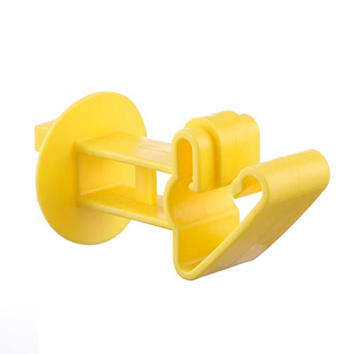 FENCE SHOCK 25PCS Snug Extra Length T-Post Insulator, Yellow, Electric Fence Wire Holding Insulator for 2 inch - Thumbnail 6