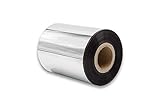 papel termico para fax Longitud: 300 m vhbw Rollo de papel térmico negro 80mm para fax, impresoras Zebra Z6M, Z6M+, ZM400, ZM600, serie ZT200, ZT220, ZT230