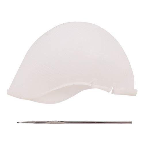 Dyeing Color Tohatol Hair Color Hat for Women Diy Highlight Cap Scrub Cap Highlight Cap Ladies Hat Hair Dying Cap Highlighting Hook Tool Belt Women's Major White