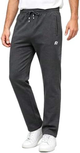 JustSun Jogginghose Herren Baumwolle Trainingshose Sporthose Lange Freizeithose Fitness mit Reißverschlusstaschen