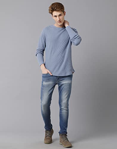 Image of VOI Jeans | Men's Track Skinny Cropped| Mid Rise Waist |Rinse Washed Fit Cropped