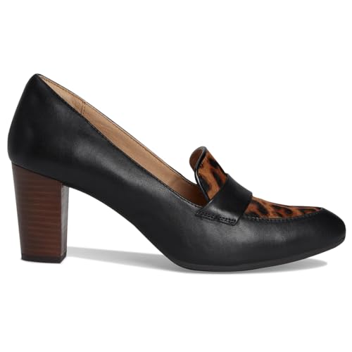 Image of SHODENSE Women Chunky Kitten Heel Pumps Shoes Round Closed Toe Slip On Suede Penny Loafers Matte Block Mid Heels Dress Loafer Almond Toe Comfort Oxford Shoes Office Work Classic Elegant 4-11 M US