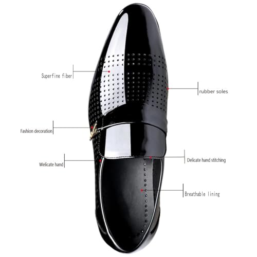 YZABEL Men's Slip-On Leather New Oxford Shoes Office Shoes Men Elegant Loafers for Dating Prom Business Work3