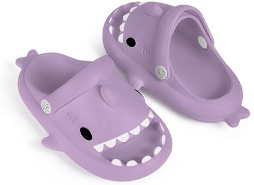 Image of KVbabby Kids Shark Slides Boys Girls Cloud Sandals | Cloud Sandals,Open Toe,Beach Pool Water Shoes,Slip-on,Lightweight,Non-Slip,Soft,Flexible,EVA Slippers
