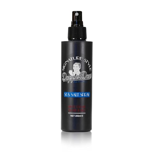 Dapper Dan Signature Style Spray de sal marina, spray texturizante de sal para hombres, para volumen y fijación, acabado mate natural, fragancia a bergamota y cuero, 200 ml
