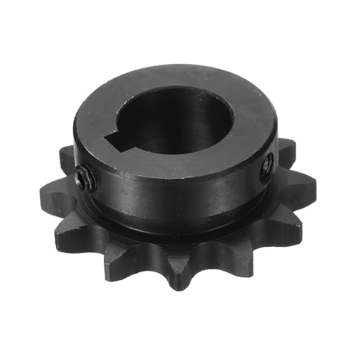 Image of uxcell #40 Chain Roller Sprocket B Type, 7 /8 inch Bore 12 Tooth Single Strand Chain Sprocket, Carbon Steel, Keyway with Set Screws