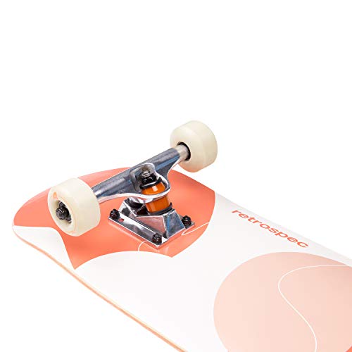 Image of Retrospec Alameda Skateboard Complete | Canadian Maple Wood Deck w / 5.5 Inch Aluminum Alloy Trucks for Commuting, Cruising, Carving & Downhill Riding