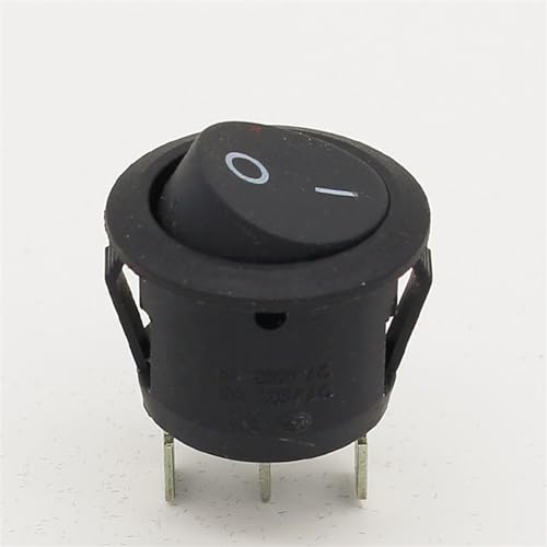 Interrupteur à bascule rond noir 3 broches SPDT pour coupure nette et commutation sécurisée