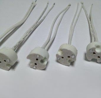 Douilles GU5.3 MR16 céramique durables pour ampoules LED 12V en pack de 50 pièces