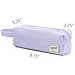 SPACEMATE Pencil Case Pouch Box Bag School Supplies Girls Boys Kids, Cute Preppy Stuff Large Big Capacity Aesthetic Canvas Pen Organizer, Back to College Stationary, Purple, Simple Style, 1200ml