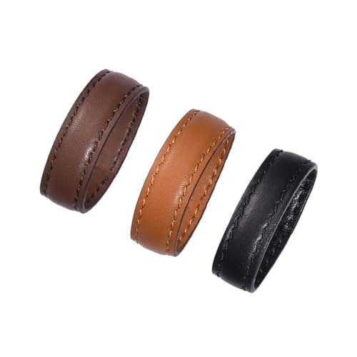 Handmade Leather Belt Loop Keeper | Straps Holder for Pants | Belt Ring Accessories for Women & Men | Replacement Belt Tail Retainer Loops | Black Brown Tan 30mm