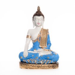 Image of eCraftIndia Meditating Lord Buddha Statue (17.78 cm x 12.7 cm x 27.94 cm, Blue)
