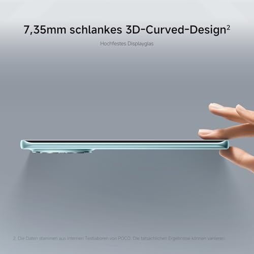 XIAOMI Poco M8 5G Smartphone, 8 GB RAM + 256 GB Speicher, Handy mit Android, 6,77" 120 Hz Flow AMOLED Display, 50 MP KI-Dual-Kamera, 7,35 mm schlankes 3D-Curved Design, Schwarz, 2 Jahre Garantie – Ansicht 9