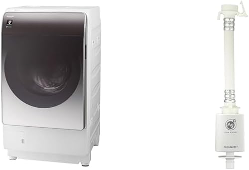 （16:30時点） 【セット買い】 シャープ ドラム式 洗濯乾燥機 ES-X11B-SL 左開き クリスタルシルバー + 銀イオンホース AS-AG1