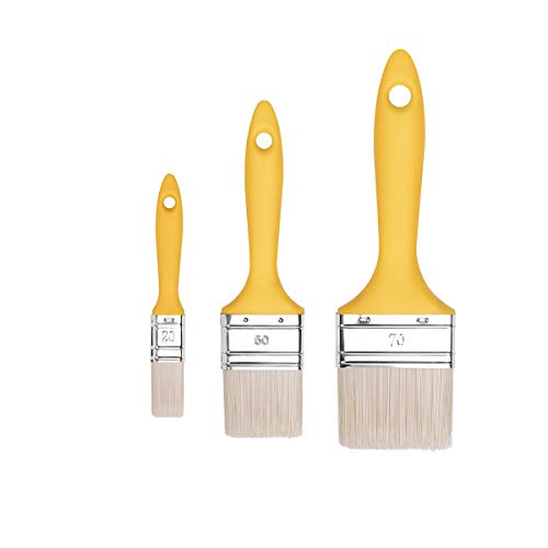 HARDY WORKING TOOLS M7 brochas pintura set de 3 piezas, Ancho 20m...
