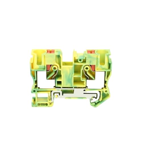 Image of PT10-PE Push-in Ground Feed Through Din Rail Terminal Block 10mm² Protective Earth Plug Wire Electrical Connector PT 10-PE