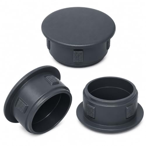 Image of (Pack of 40) Anthracite Gray Plastic Hole Plugs 0.71 inch x 0.59 inch (18 x 15 mm), Drill Hole Cover Caps, Furniture Hole Plug, Screw Hole Plugs