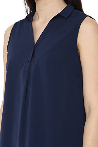 Image of Allen Solly Women's 100% Polyester Regular Fit Blouse