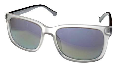 Converse Mens Black Crystal Plastic Rectangle Sunglass, Flash Lens H062