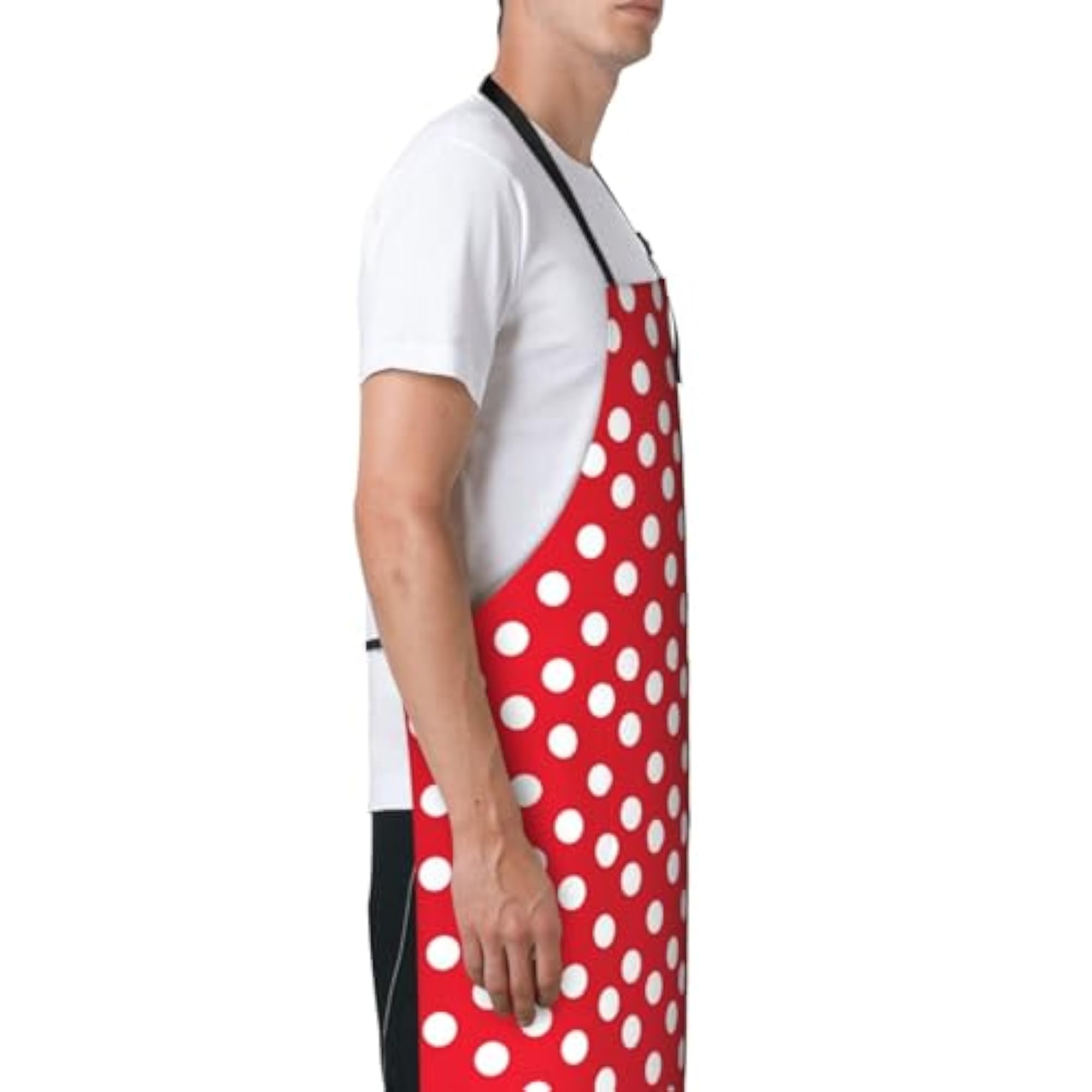 Red Polka Dot Apron with Pockets