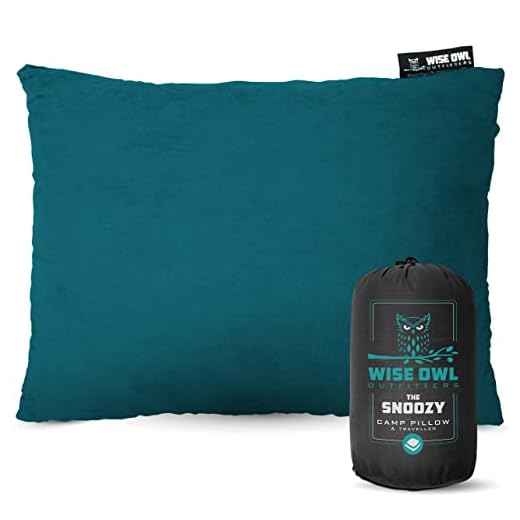 Wise Owl Outfitters Camping Pillow - Compact, Compressible Memory Foam Backpacking, Hammock, and Travel Pillows for Kids and Adults - Essential Outdoor & Camping Gear