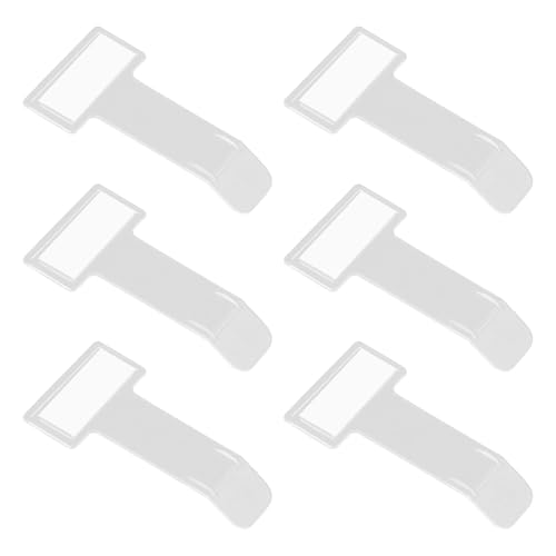 Kuugeo Support Carte Handicapé Pare Brise,Support Carte VTC,6 Pièces Porte Document Voiture, Support Carte Pare-Brise Porte-Carte Auto Clip de Carte Indépendant Support de Document Auto (Transparent)