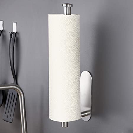Foto von ZUNTO Küchenrollenhalter Ohne Bohren - Küchenpapierhalter unter Schrank Selbstklebend Papierrollenhalter, Edelstahl SUS 304