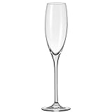 Lieferumfang & Maße: 6 Sekt-Gläser, Maße pro Wein-Glas: 27 x 7,3 x 7,3 cm (HxBxT), 156 g, 140 ml Nutzinhalt, 220 ml randvoll