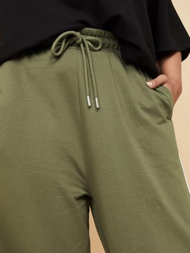 Image of Max Plus Size Women Side Striped Wide-Leg Track Pants, Regular Fit