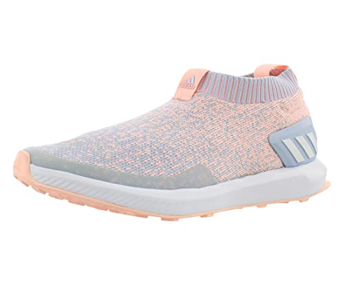 adidas Rapidrun Laceless Girls Shoes Size 6.5, Color: Coral/Sky