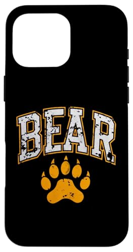 Carcasa para iPhone 16 Pro Max Gay Bear Pride - Pata de oso de estilo industrial envejecido