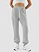 ATHMILE Women's Pants Workout Gym Sport Running Sweatpants Loose Lounge Baggy Comfy Thin Oversized Cotton Sweats Drawstring Pajama Jean Fall Fashion Grey