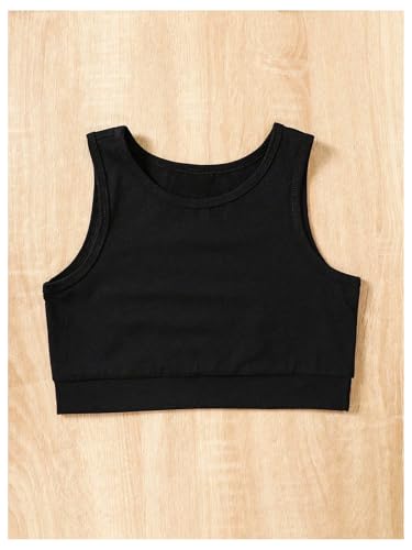 SHENHE Girl's Tracksuit 3 Piece Set Crop Tank and Jogger Sweatpants with Graphic Zip Up Hoodie3