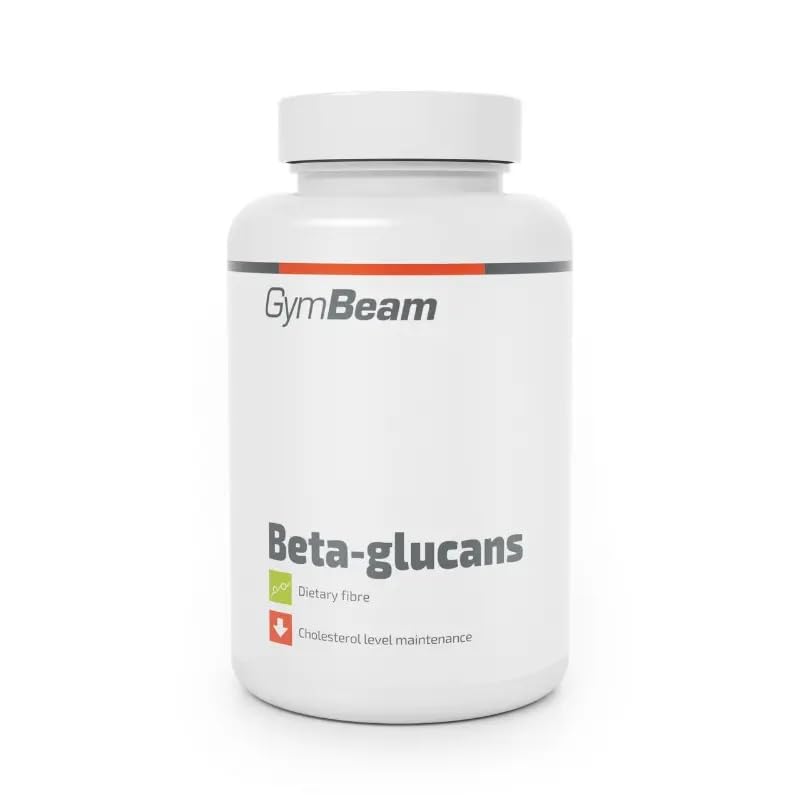 GymBeam Beta-Glucan Kapseln - 1000 mg Beta-Glucane aus Bierhefe (Saccharomyces cerevisiae) pro Tagesdosis Polysaccharide 100% vegan nützliche Ballaststoffe für wohltuende Wirkung 90 caps