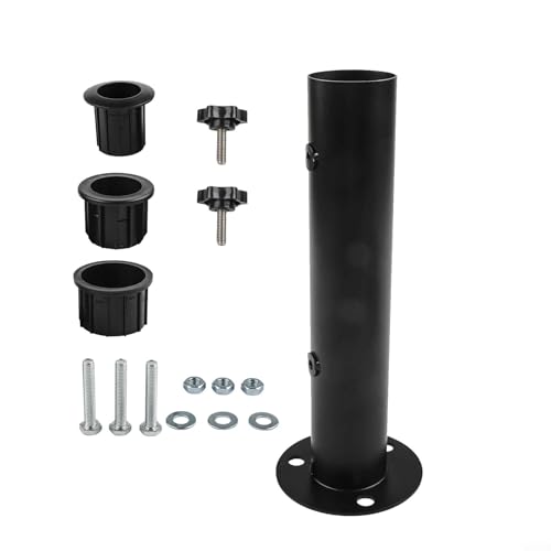 Base de paraguas de metal compacta para uso en exteriores, soporte ajustable con acabado resistente a la corrosión para un apoyo estable (B)